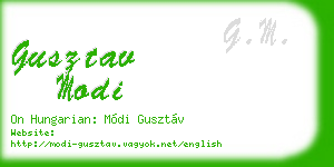 gusztav modi business card
