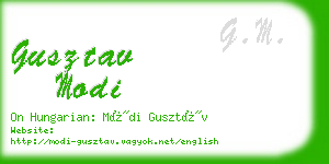 gusztav modi business card